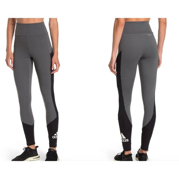 Adidas Aeroready High-Waisted Colorblock Leggings - Picture 4 of 4